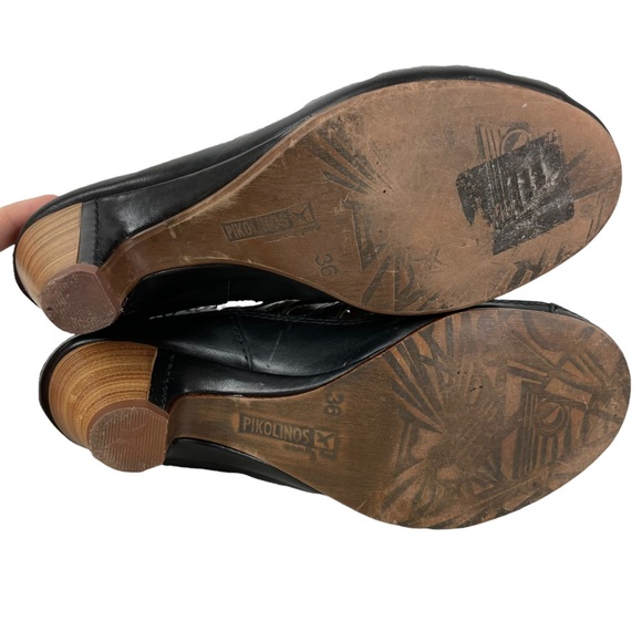 Pikolinos Black Java Gladiator Style Embroidered Leather Sandals Size 36 - Picture 8 of 11